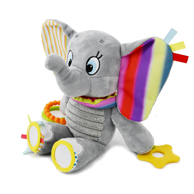 wholesale baby sleeping pillow custom stuffed short plush fabric elephant plush toy soft toy custom